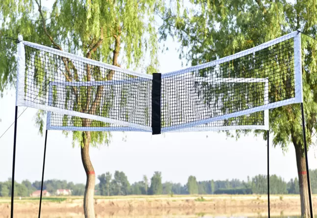 Rete da pallavolo incrociata