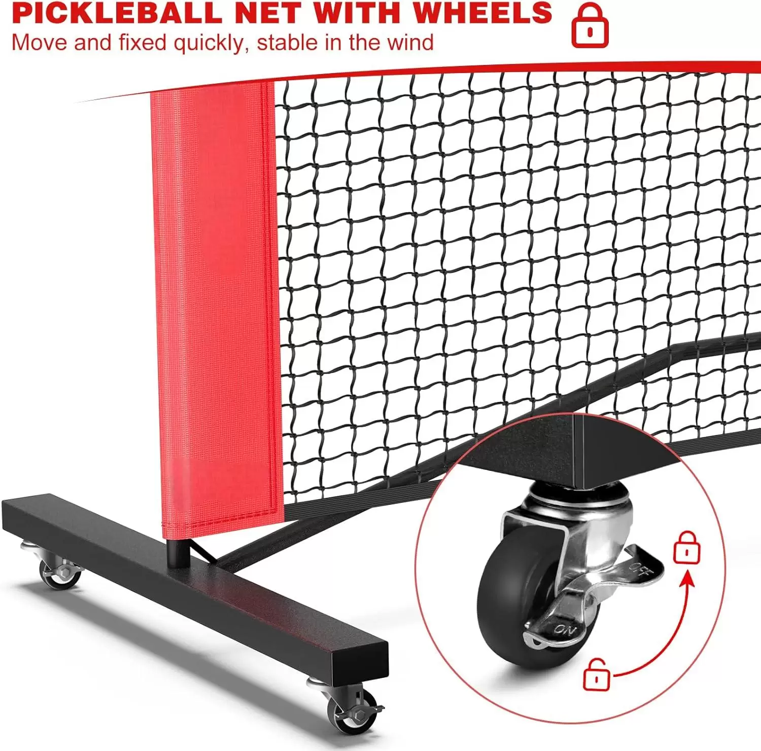 Rete da allenamento per pickleball 22x3 piedi