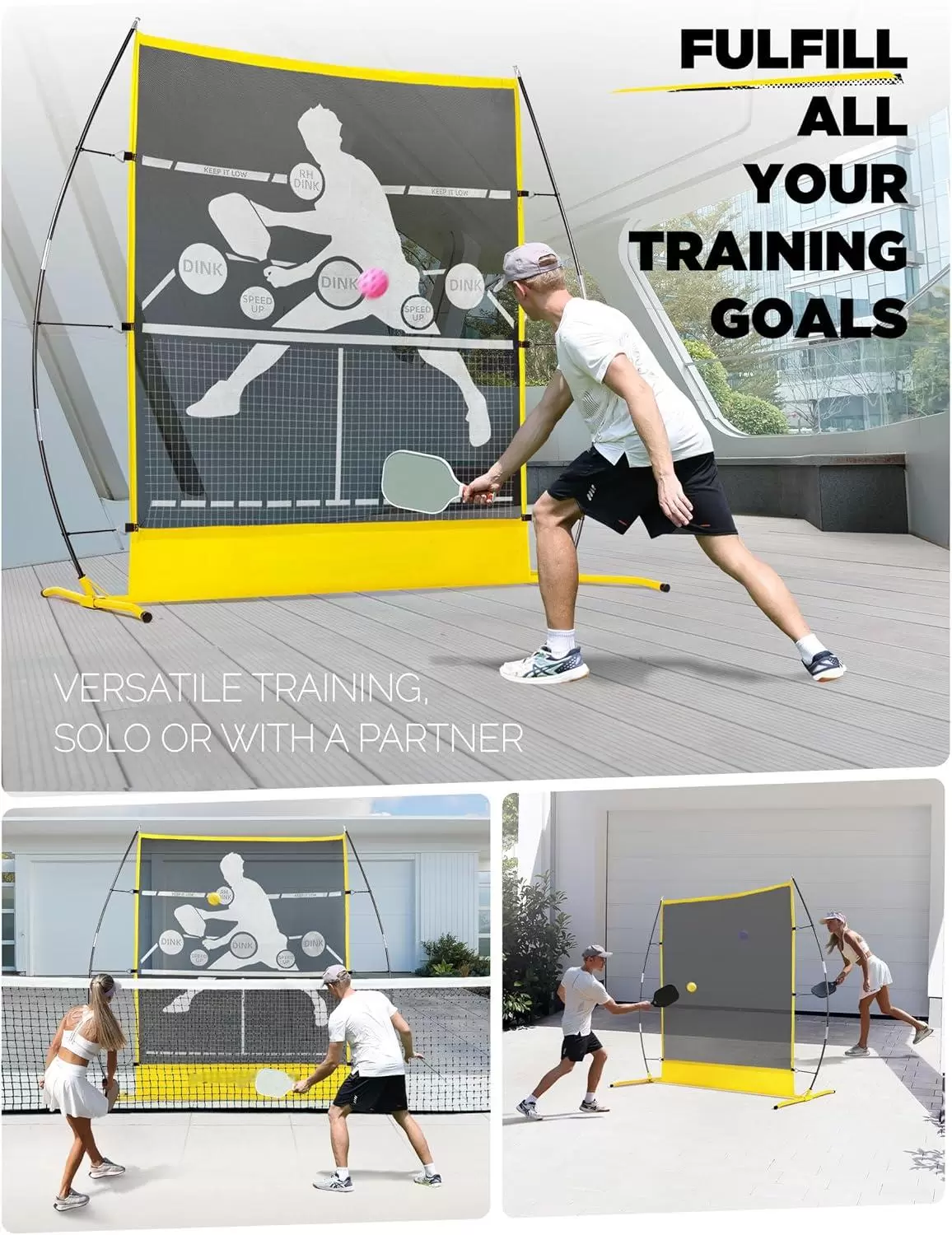 Rete rimbalzante da pickleball 2 in 1 da 6*6 piedi