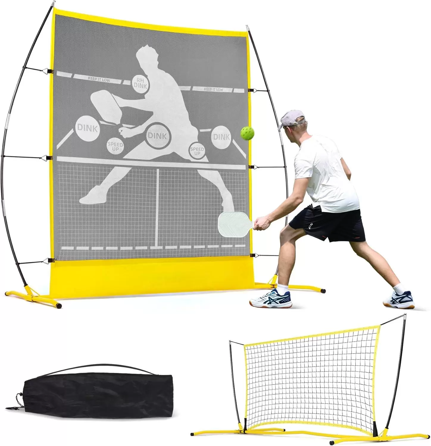 Rete rimbalzante da pickleball 2 in 1 da 6*6 piedi