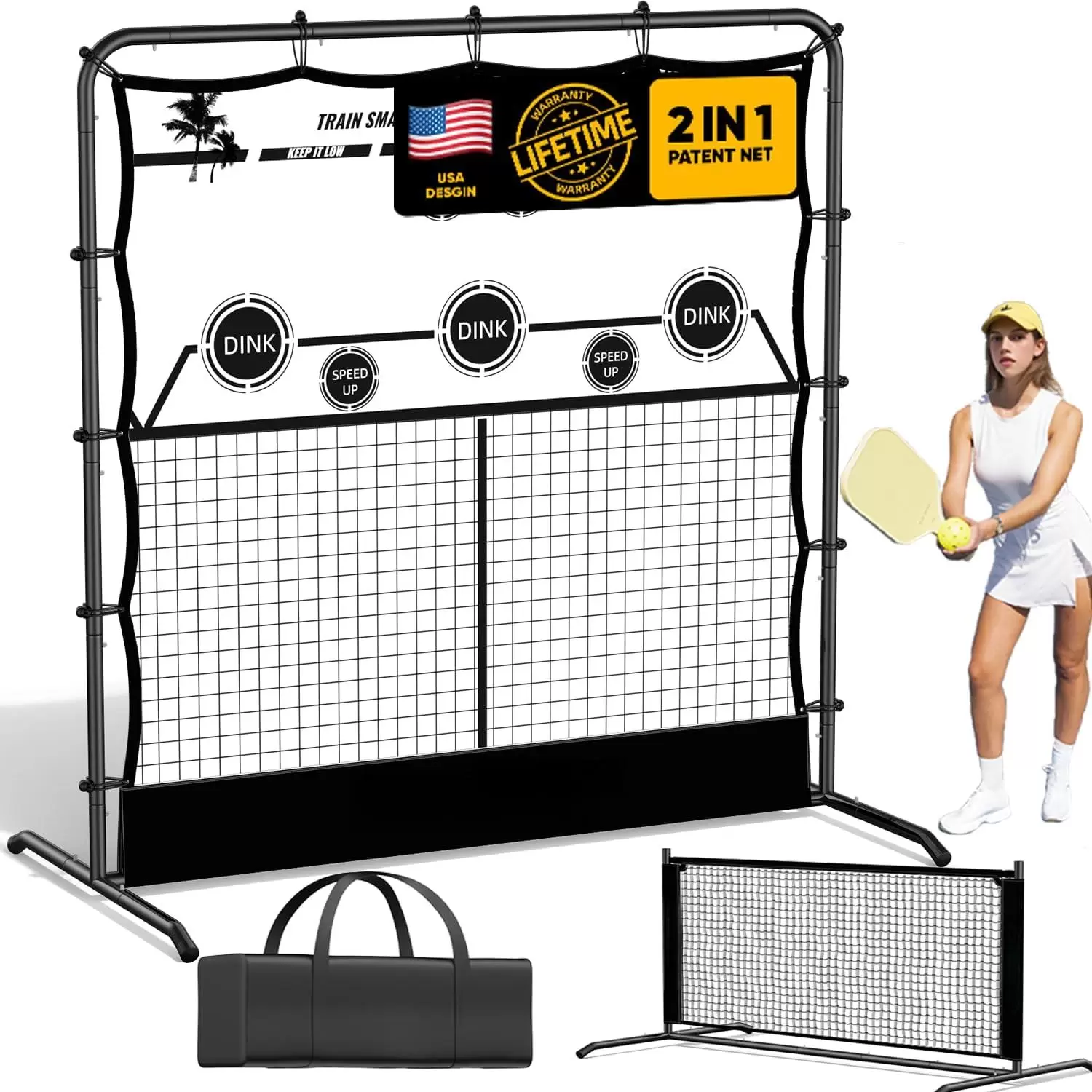 6*6 piedi 2 in 1 Tubo in acciaio Pickleball I