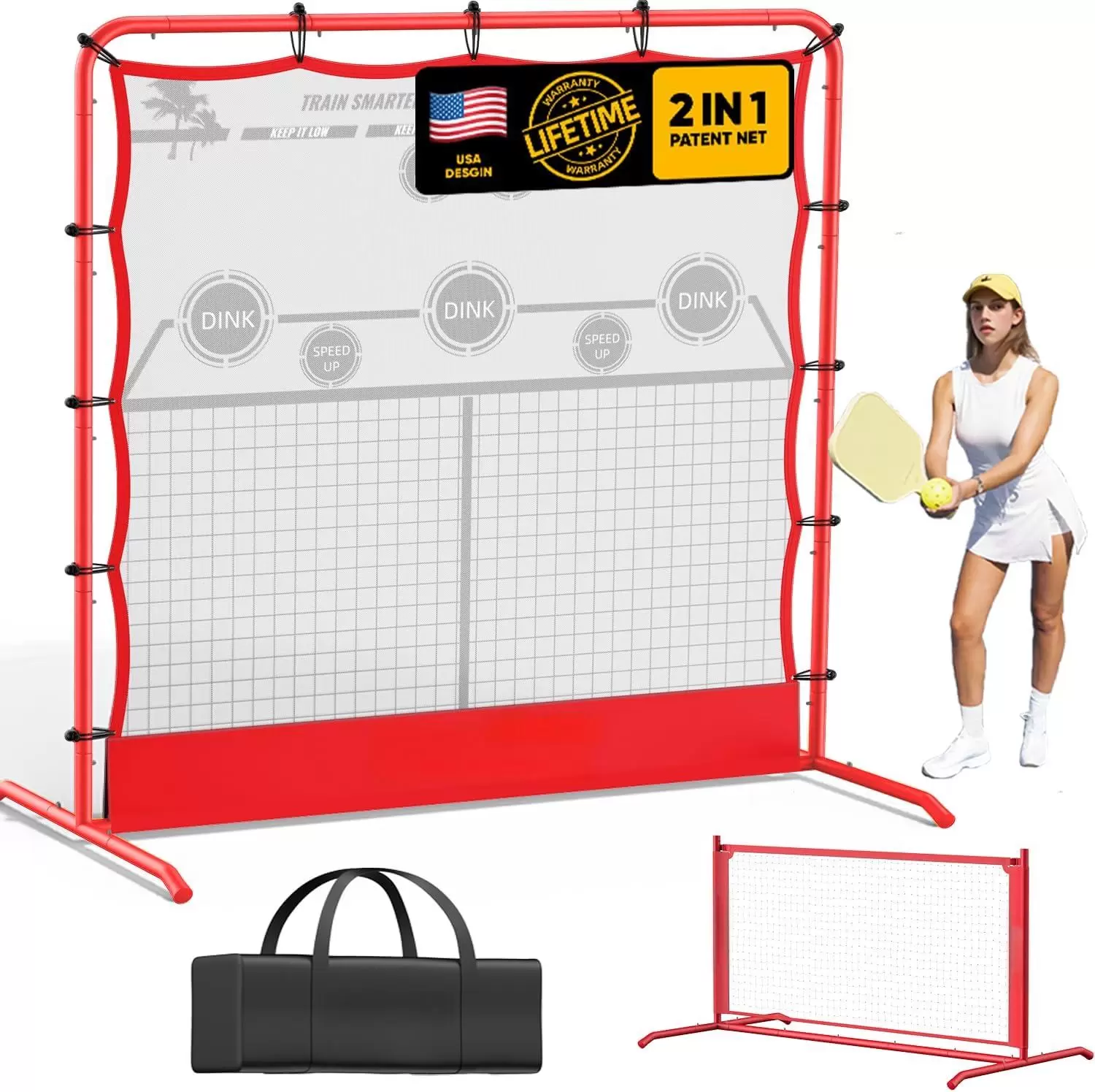 6*6 piedi 2 in 1 Tubo in acciaio Pickleball I