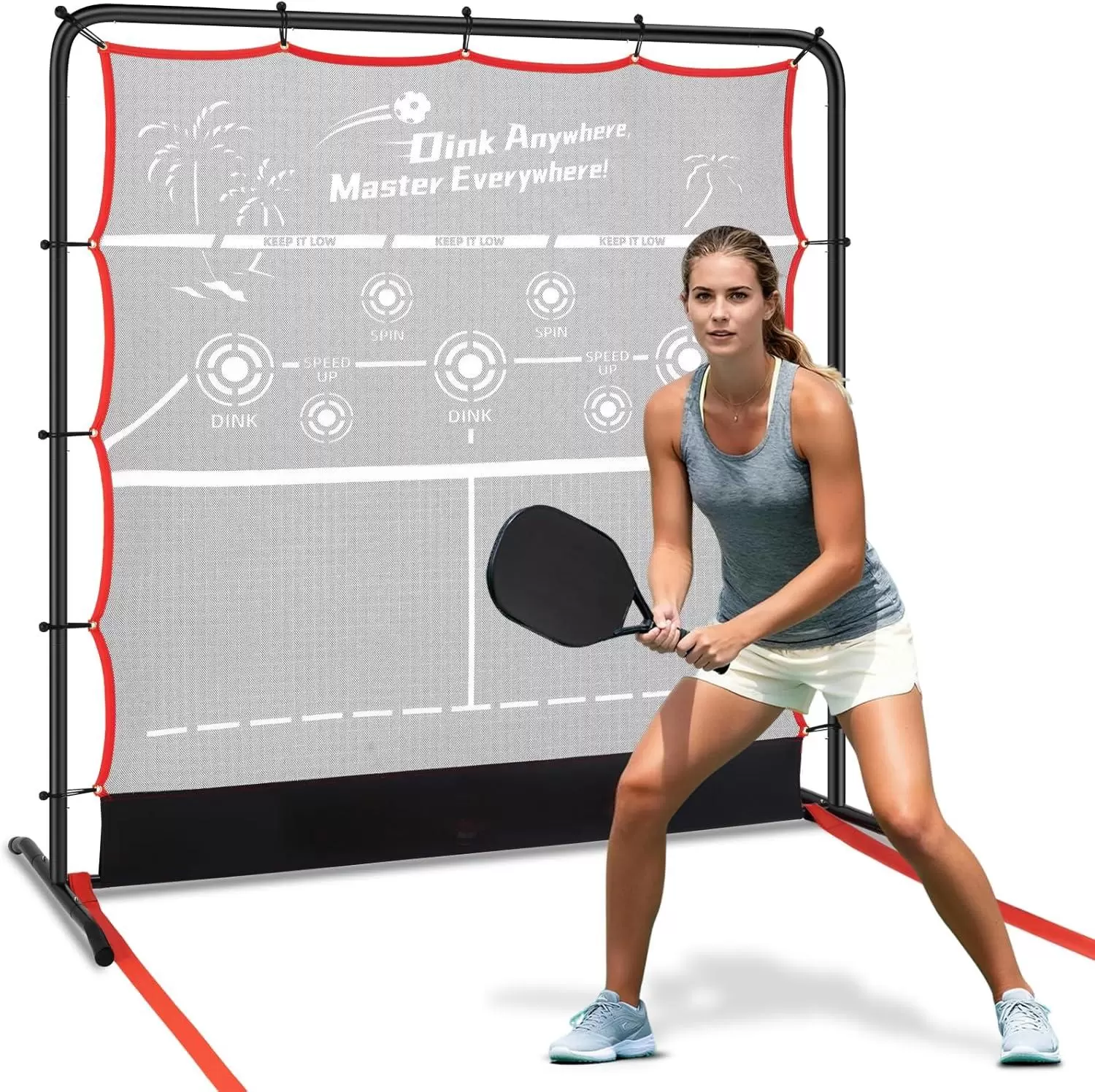 6*6 piedi 2 in 1 Tubo in acciaio Pickleball II