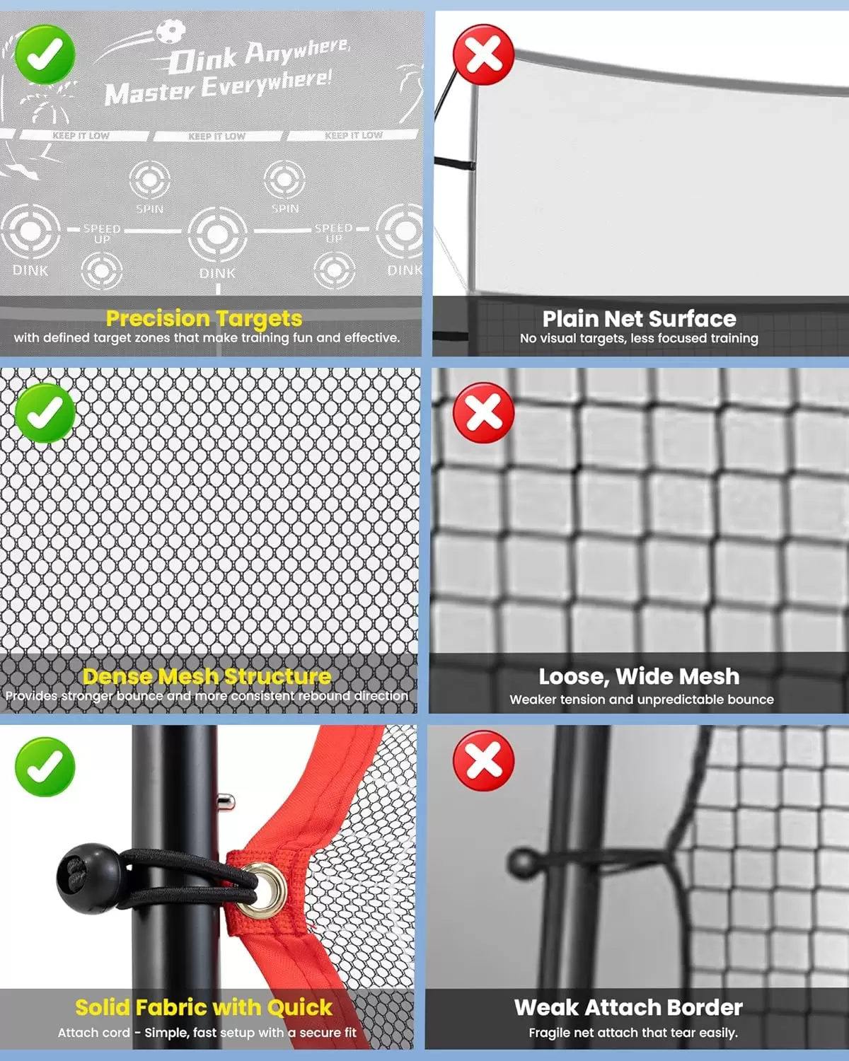 6*6 piedi 2 in 1 Tubo in acciaio Pickleball II