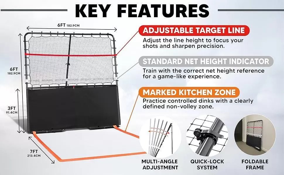 6*6 piedi 2 in 1 Tubo in acciaio per pickleball II