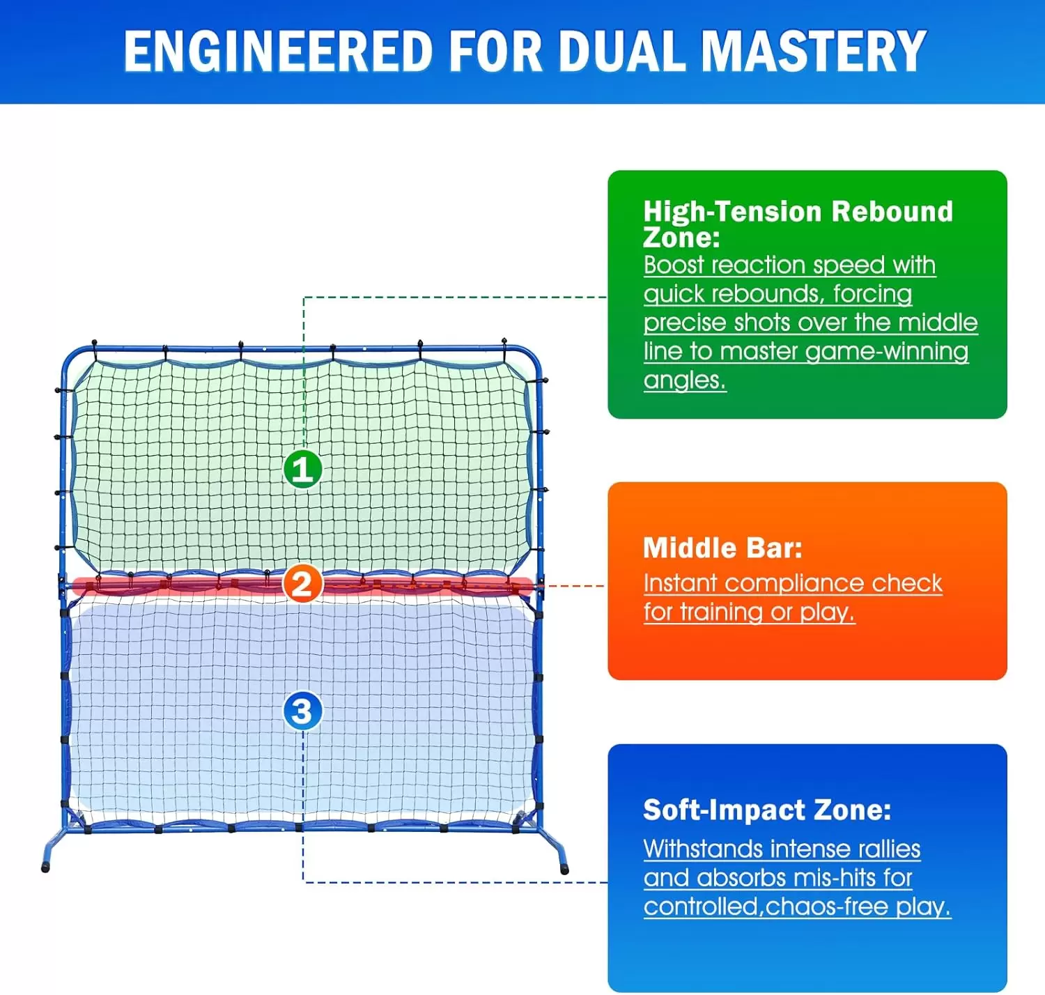 Campo da pickleball 2 in 1 con tubo in acciaio da 5,8*5,4 piedi