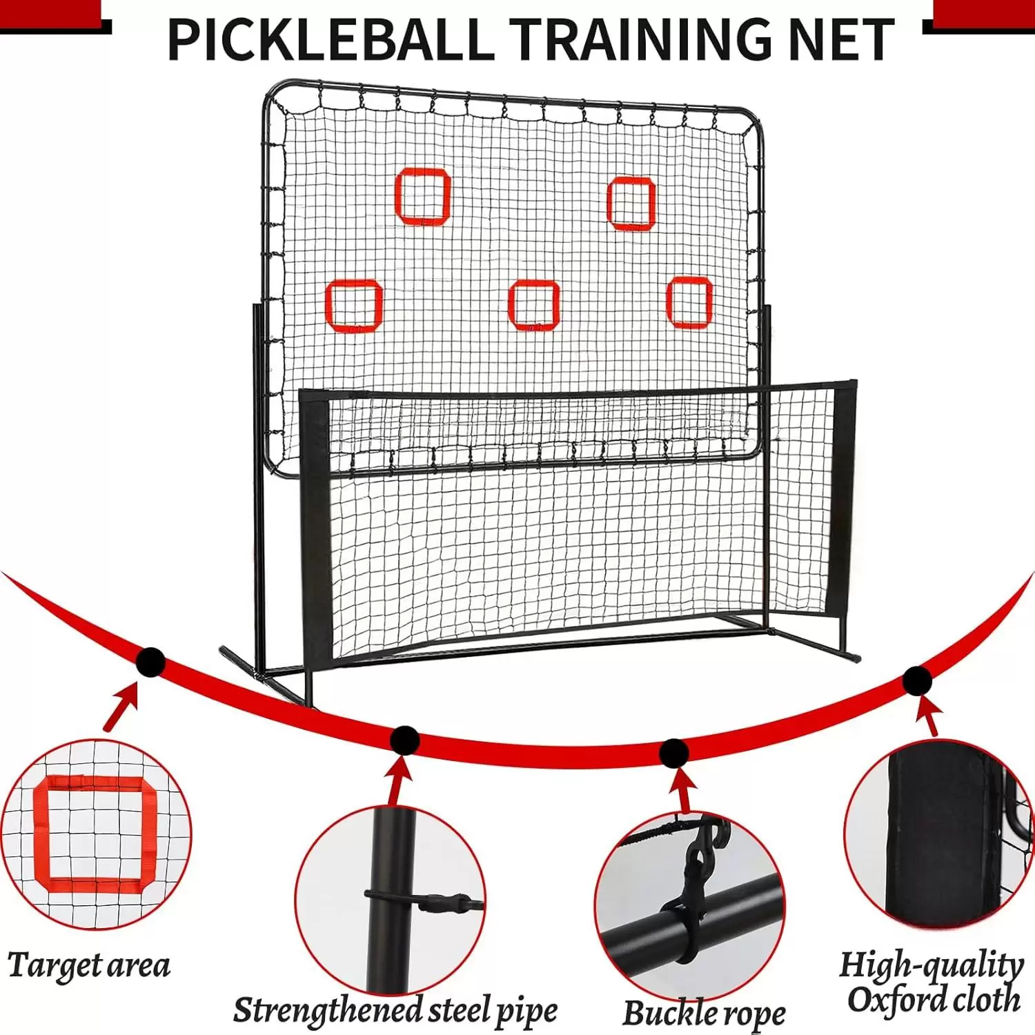 6*6 piedi 2 in 1 Tubo in acciaio Pickleball IV