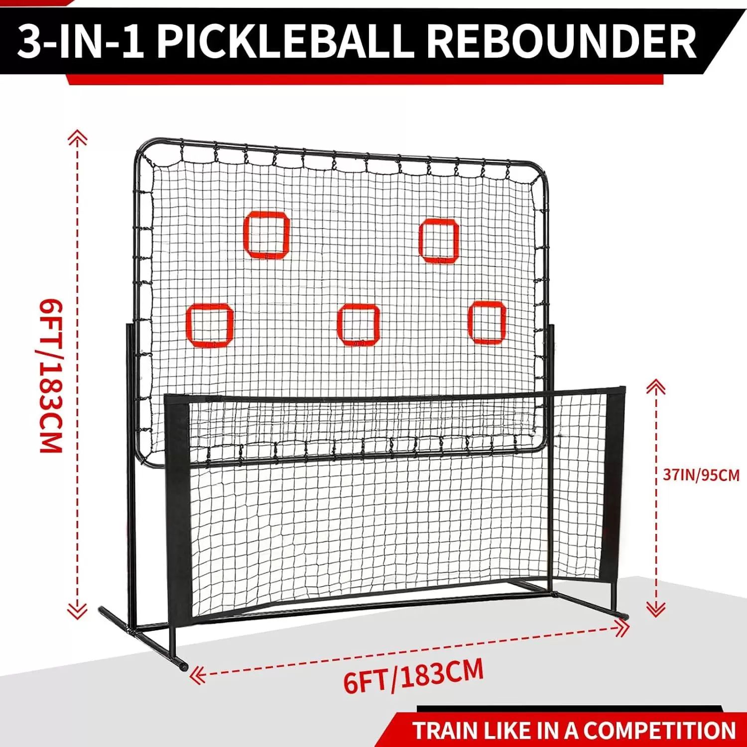 6*6 piedi 2 in 1 Tubo in acciaio Pickleball IV