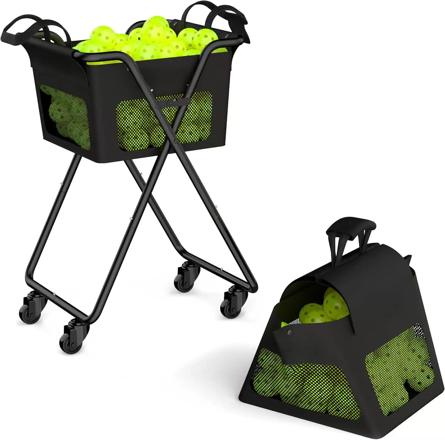 Carrello portaoggetti per allenamento di pickleball/tennis