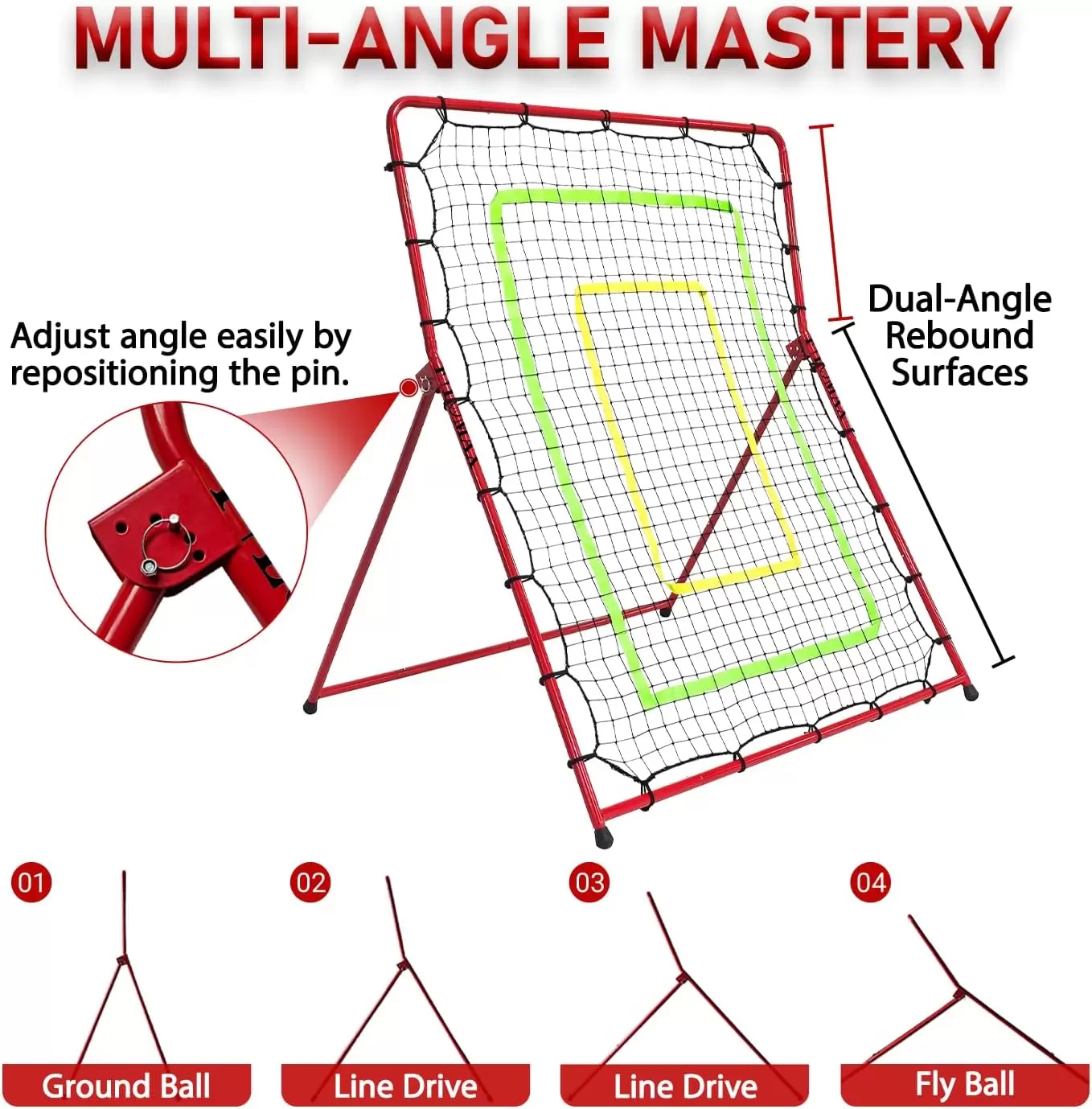 2-1 Rete di rimbalzo multisport convertibile in dimensioni II