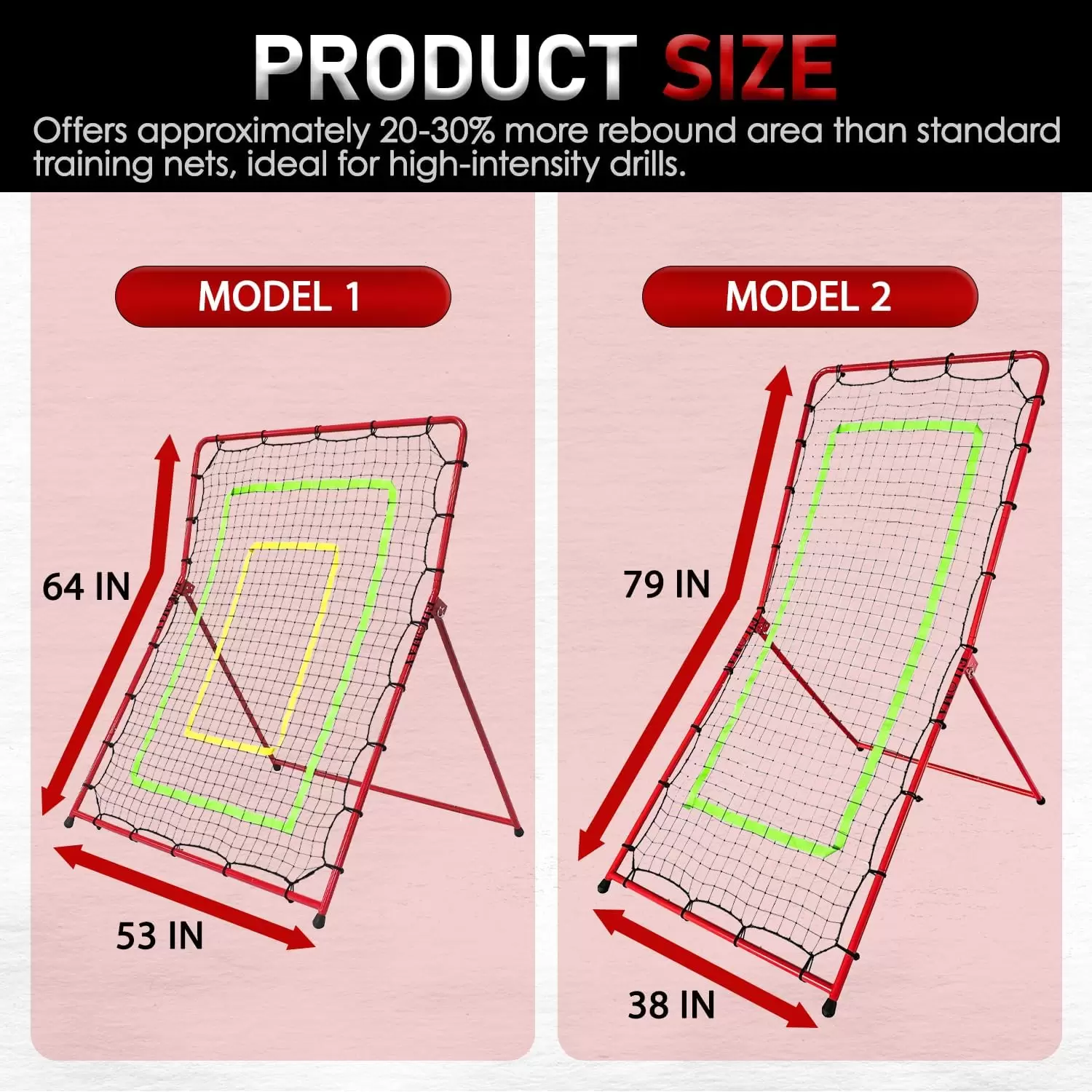 2-1 Rete di rimbalzo multisport convertibile in dimensioni II