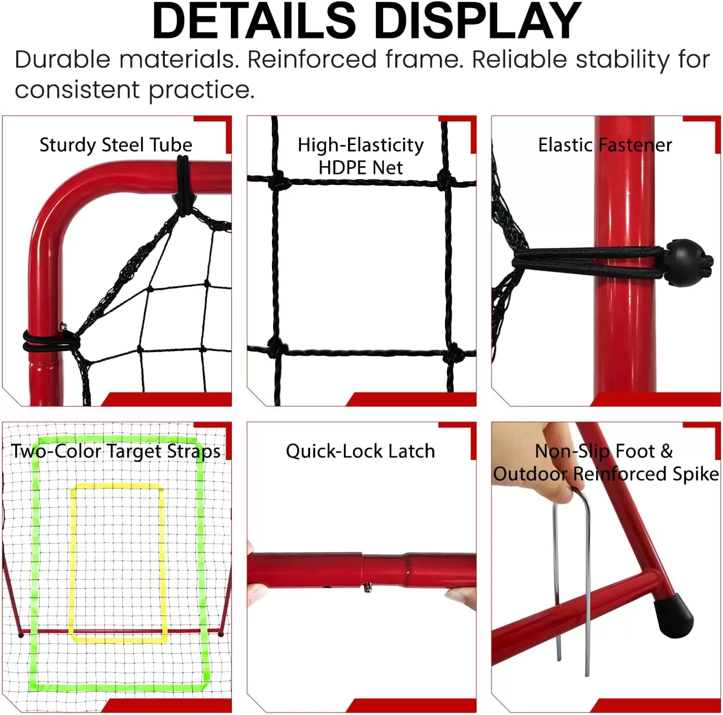2-1 Rete di rimbalzo multisport convertibile in dimensioni II