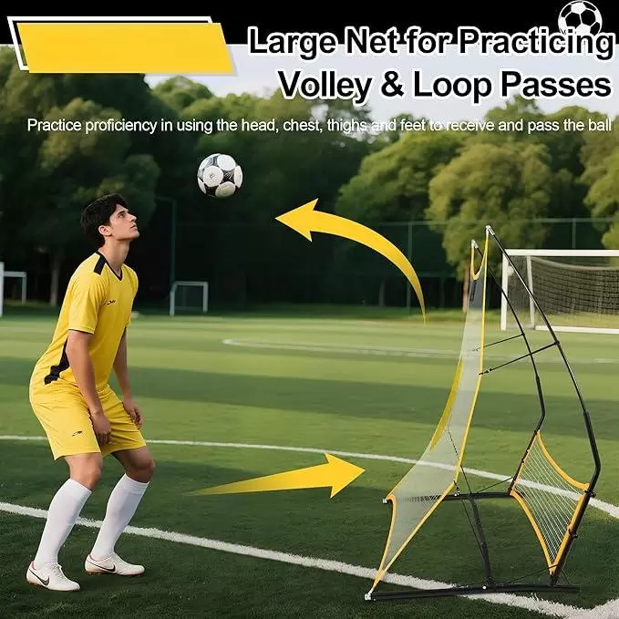 Rete di rimbalzo alta/bassa a doppia faccia per calcio