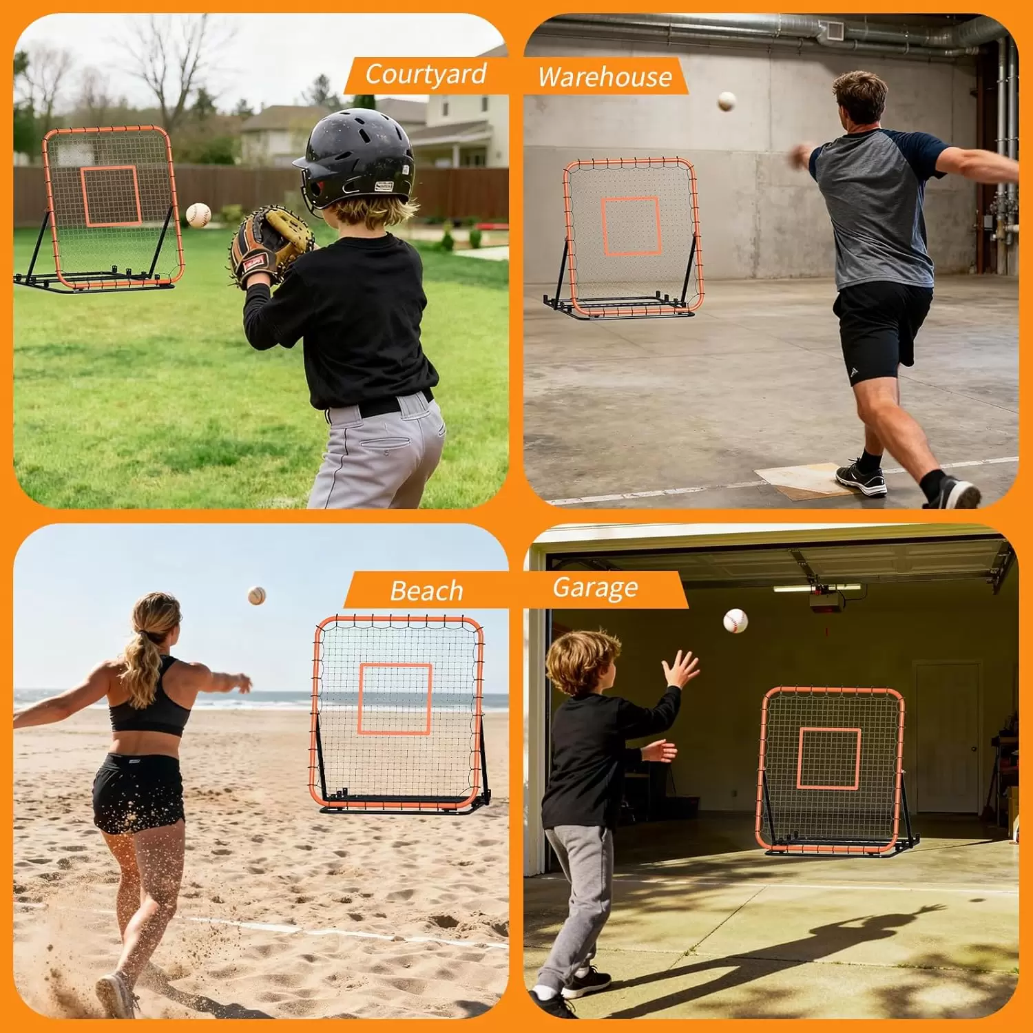 Rete da rimbalzo multisport ad angolo regolabile &Iota;&Iota;