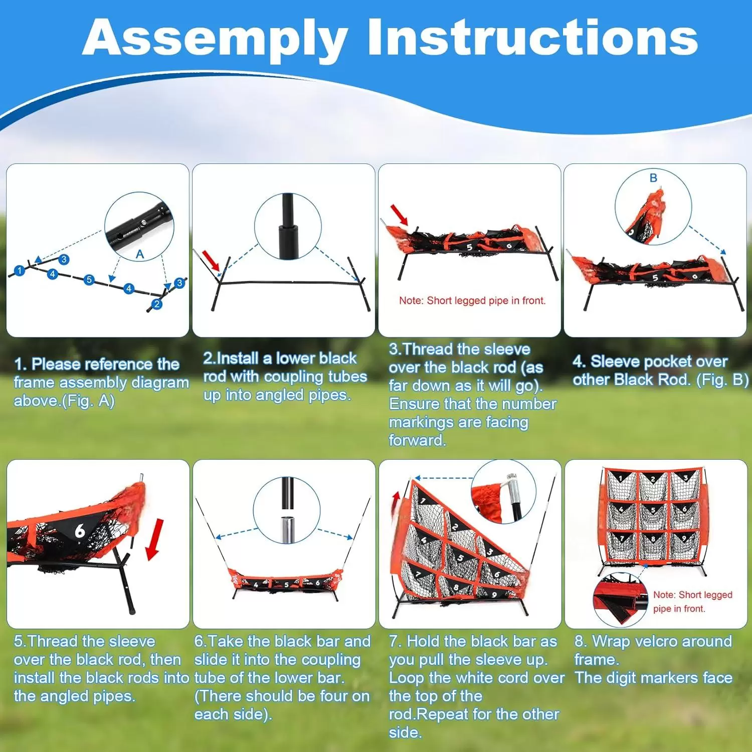 Rete da allenamento per baseball a 9 fori, 4x4 piedi.