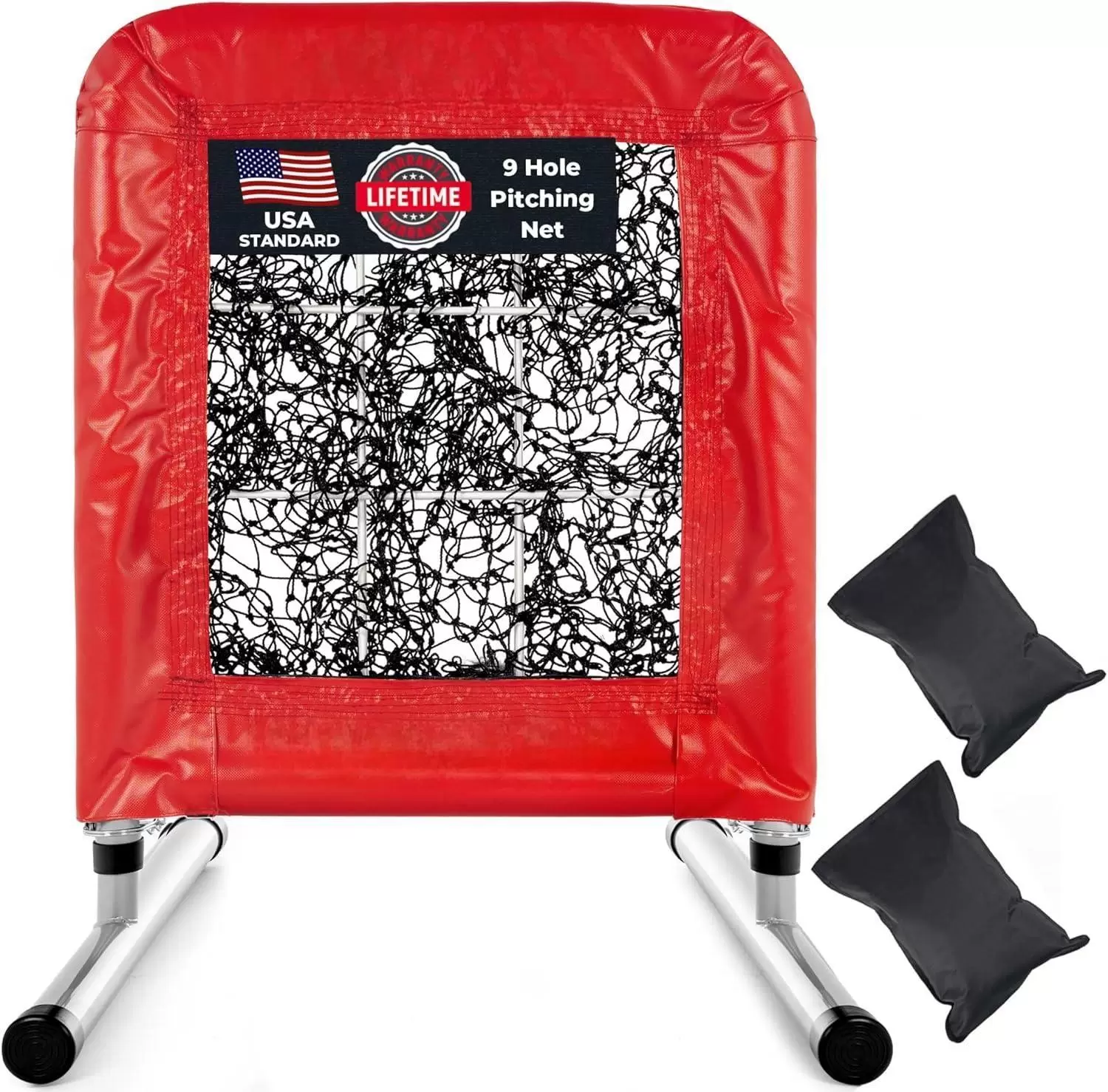 Rete da lancio per baseball e softball a 9 fori, stile professionale.
