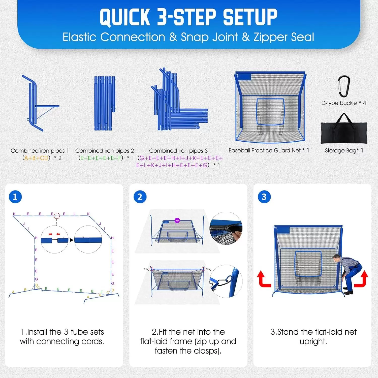 Rete da allenamento per baseball con tasca bersaglio