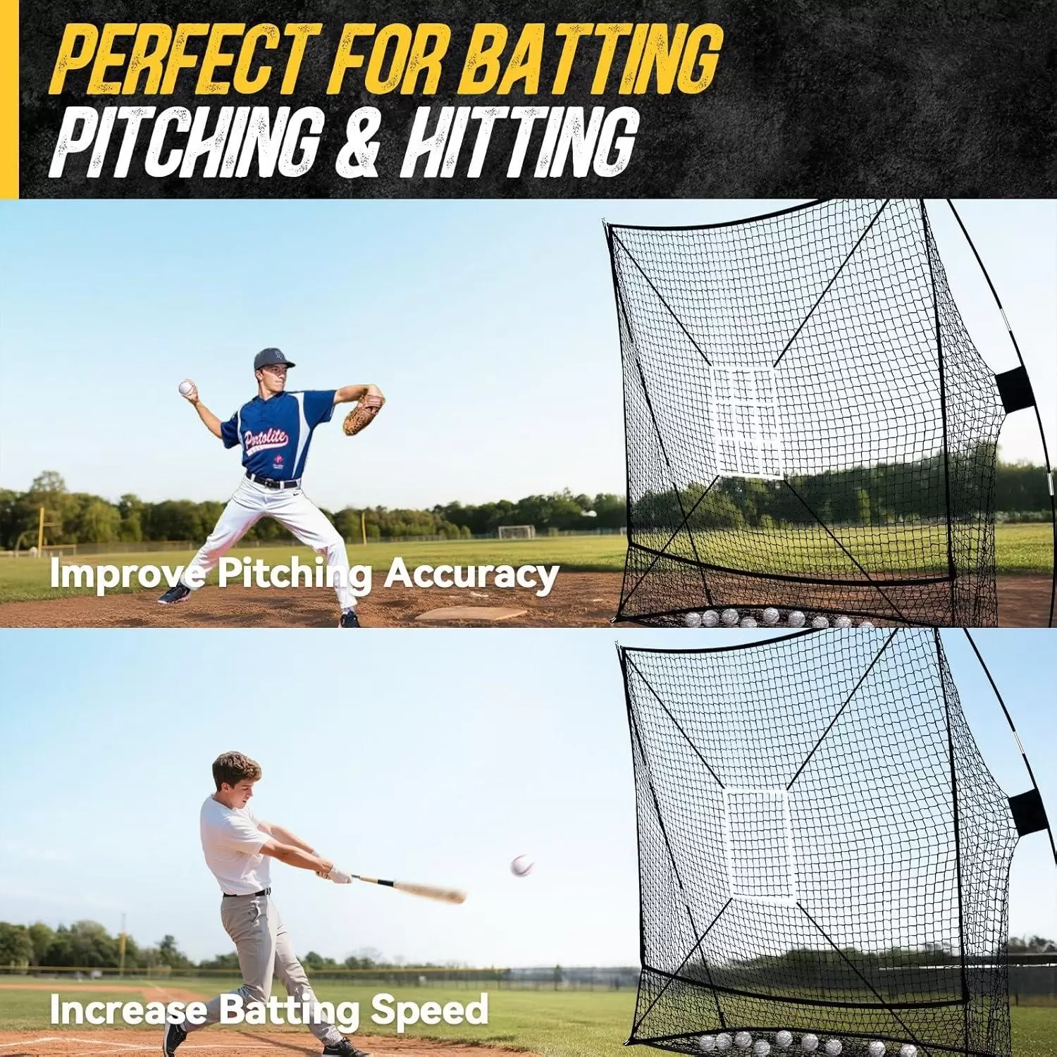 Rete da allenamento di baseball