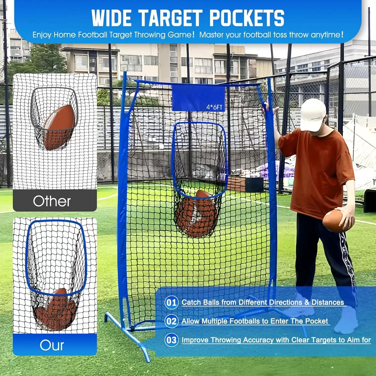 Rete per allenamento di lancio nel rugby I