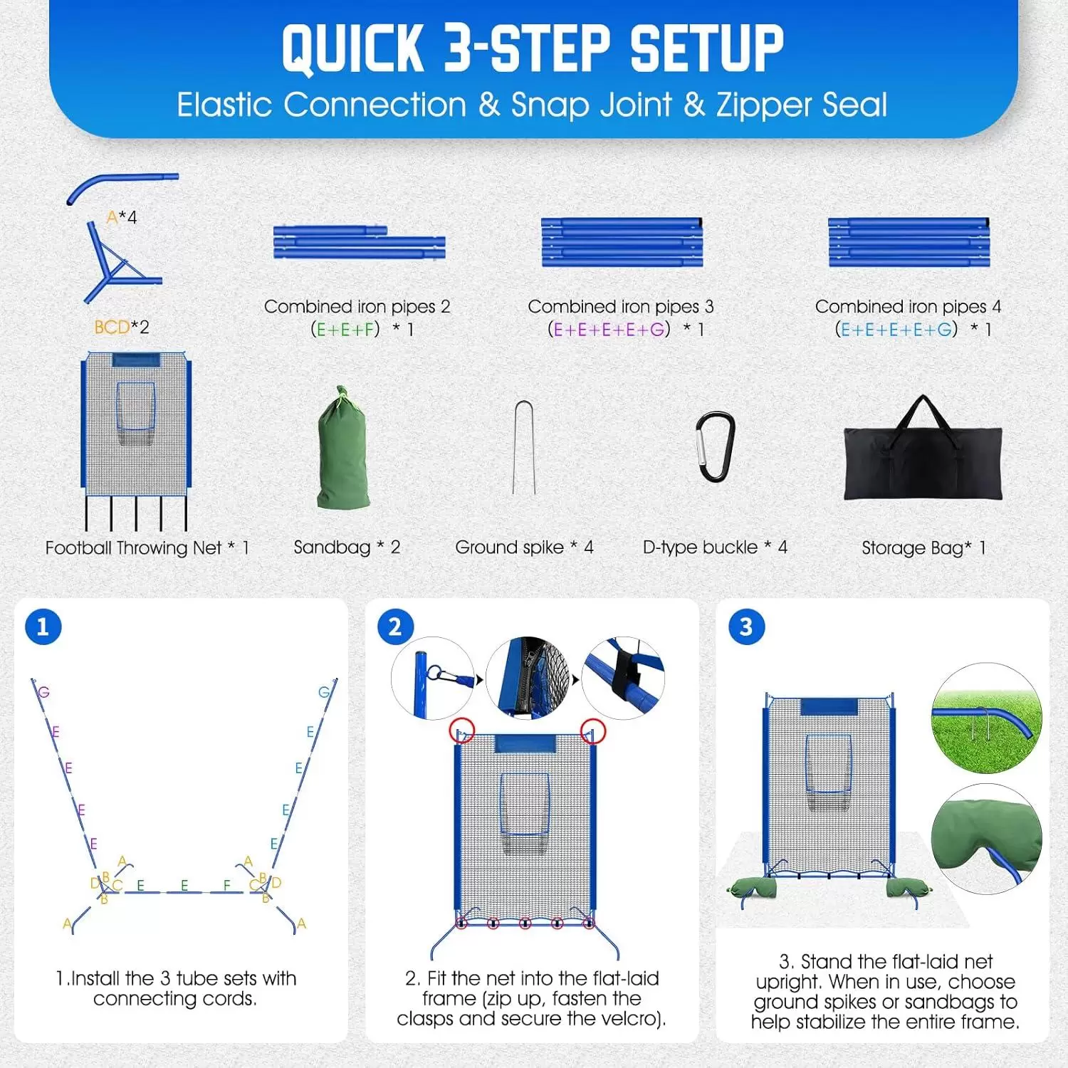 Rete per allenamento di lancio nel rugby I