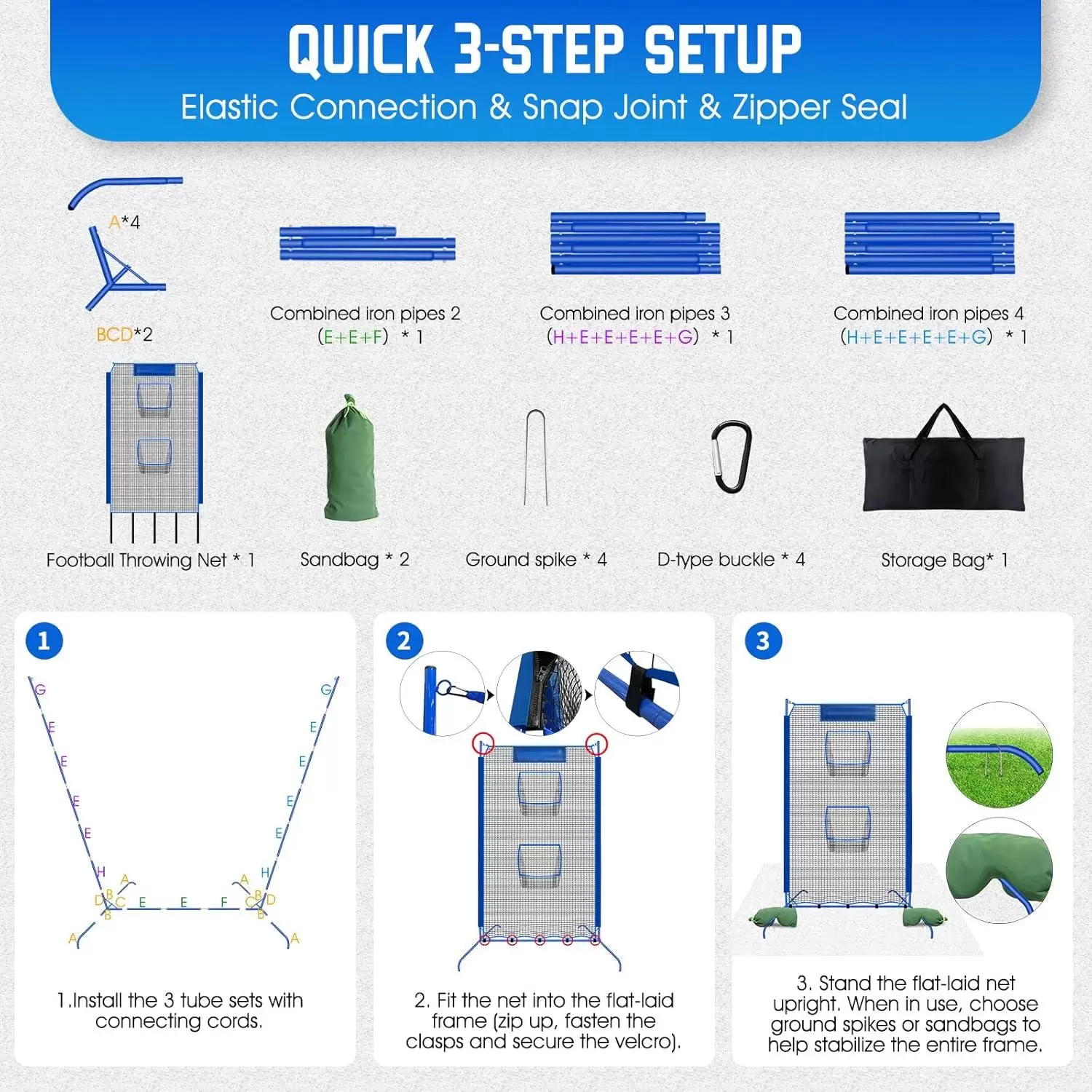 Rete per allenamento di lancio nel rugby II