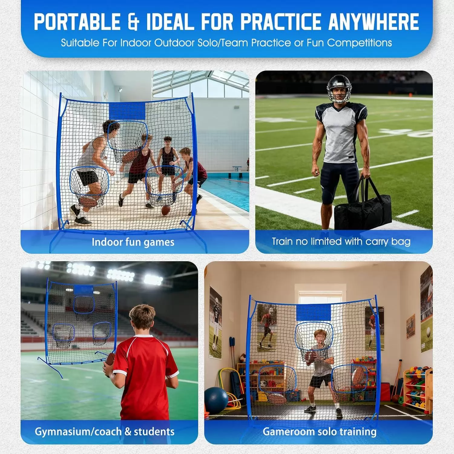 Rete per allenamento di lancio nel rugby II