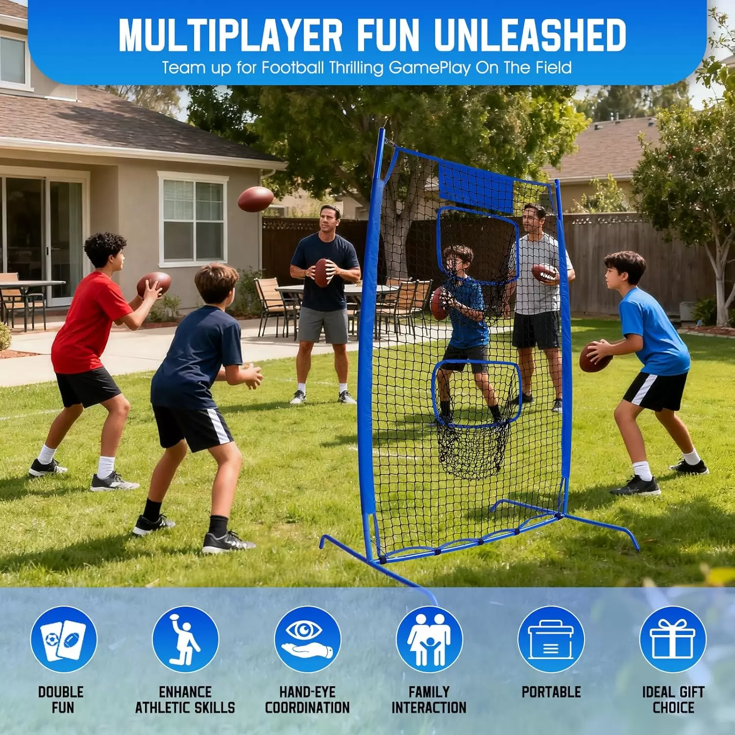 Rete per allenamento di lancio nel rugby II