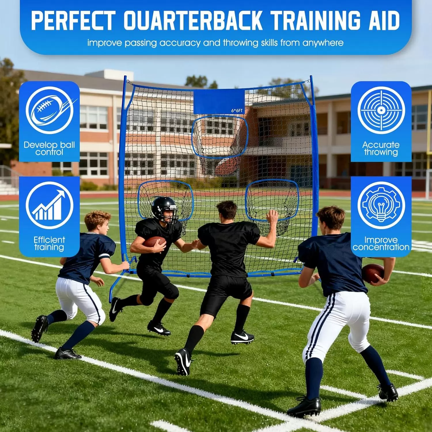 Rete per allenamento di lancio nel rugby II