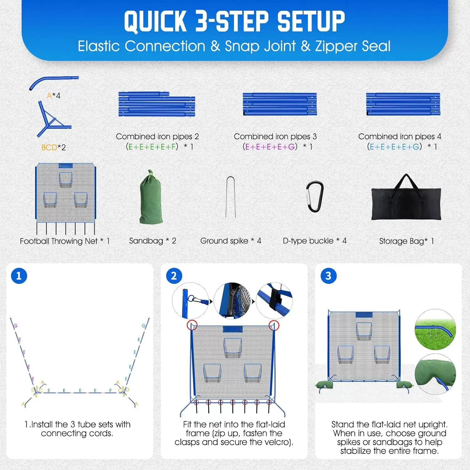 Rete per allenamento di lancio nel rugby II