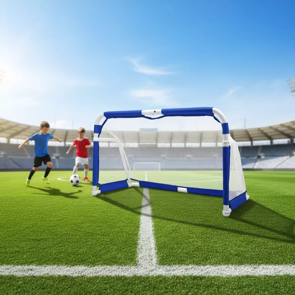 Porta da calcio pieghevole in tubi di alluminio