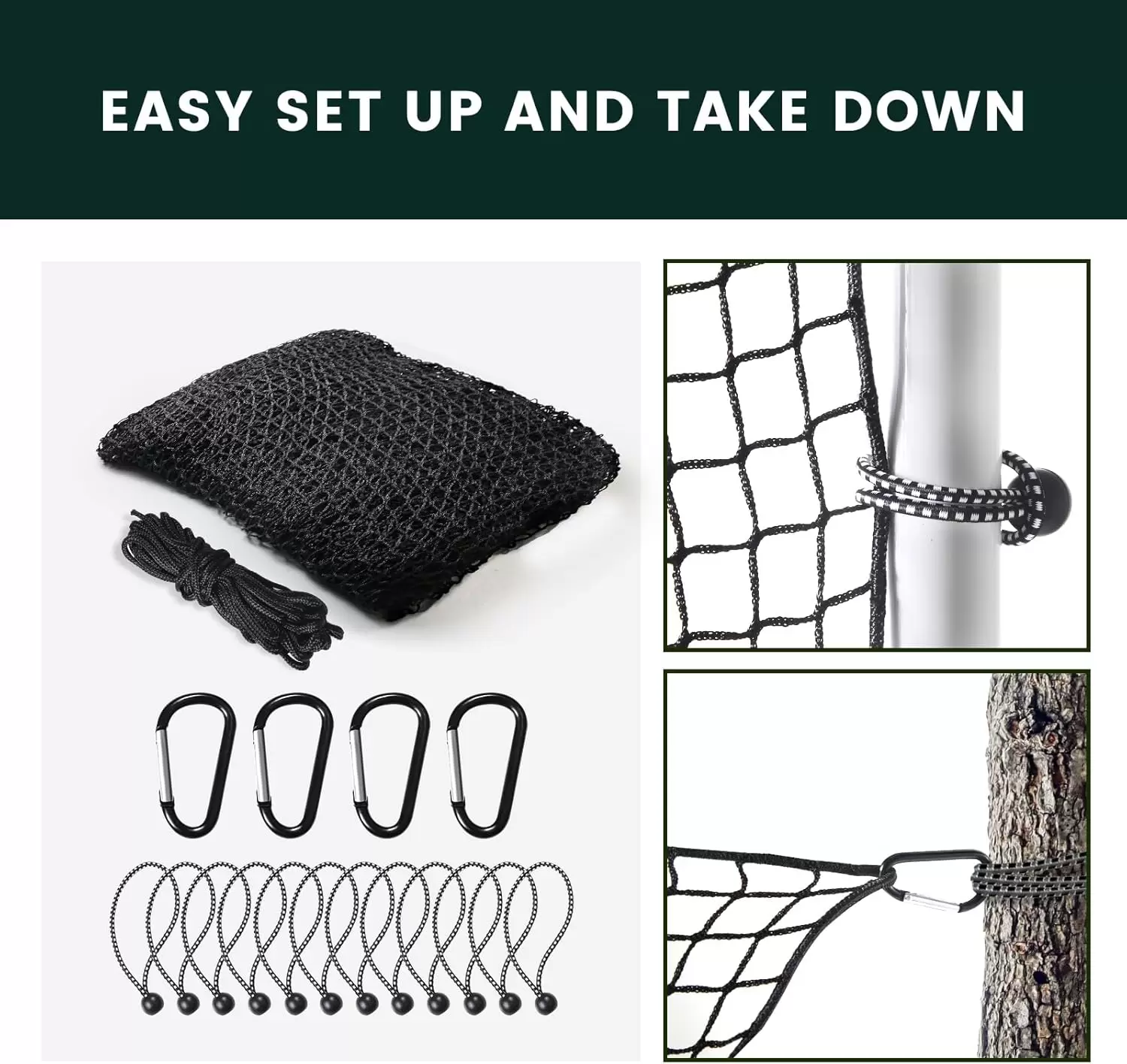 Rete di protezione piatta con cuciture a punto overlock