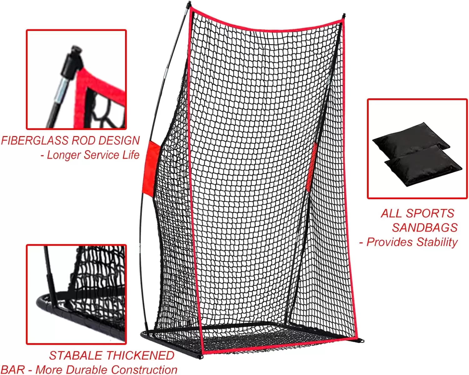 Rete da allenamento per rugby 4x7 piedi