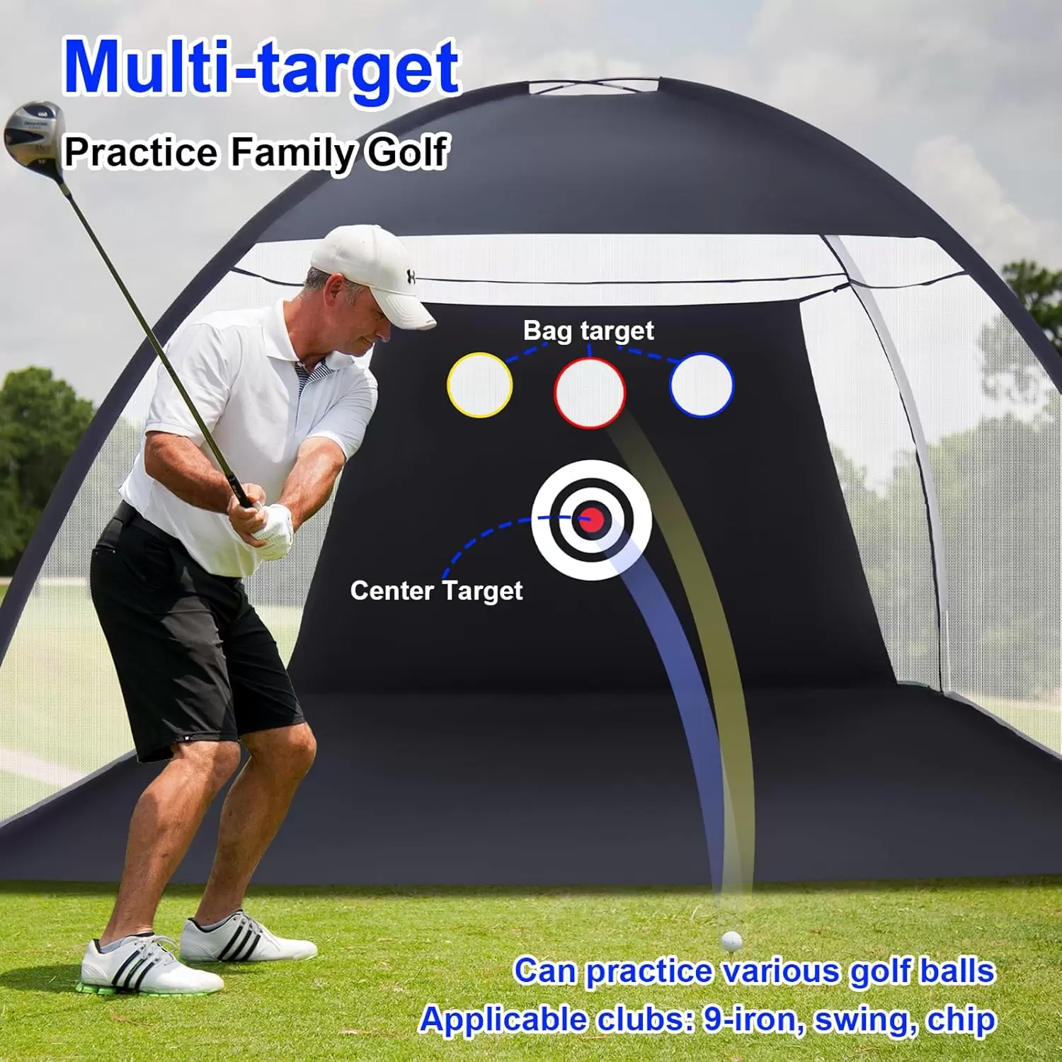 Rete da pratica per il golf in stile tenda &Iota;