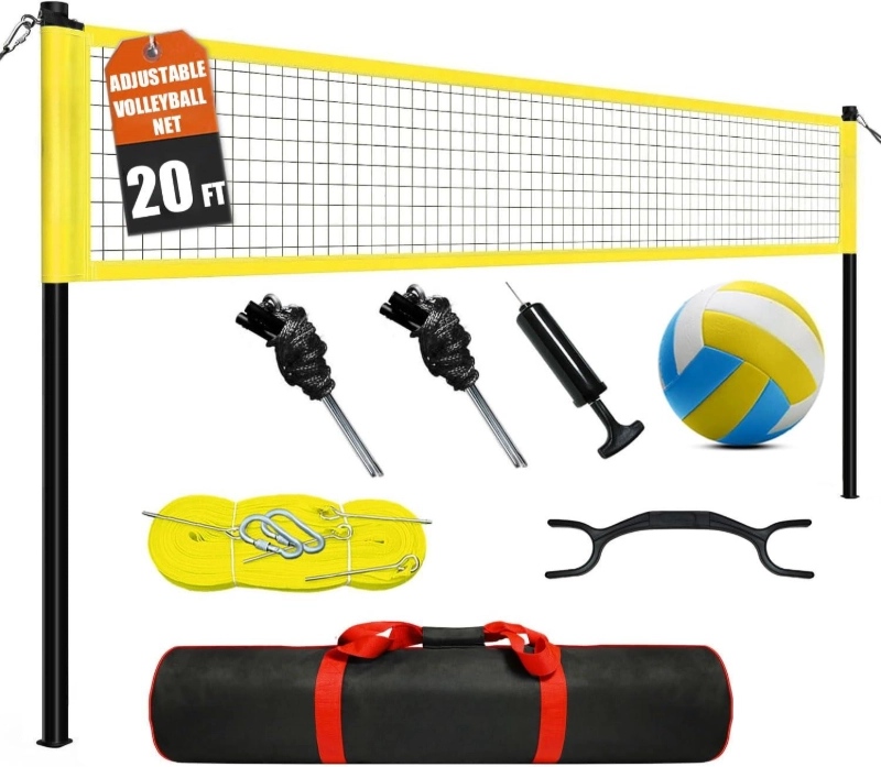 Rete da allenamento di pallavolo multifunzionale a lunghezza regolabile