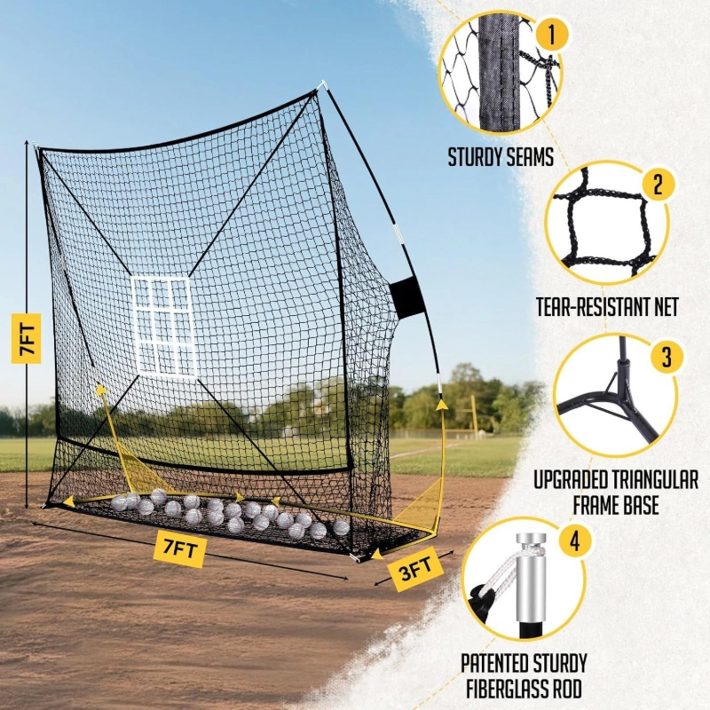 La migliore rete da baseball per rimbalzo per coerenza di allenamento e ingegneria del sistema di ritorno della palla ad alto impatto
